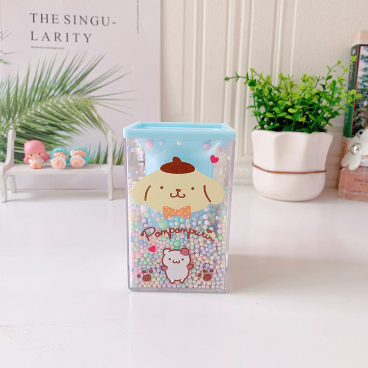 PC dog dream bubble pen holder cartoon student desktop stationery storage box pen box cute Kulomi storage box