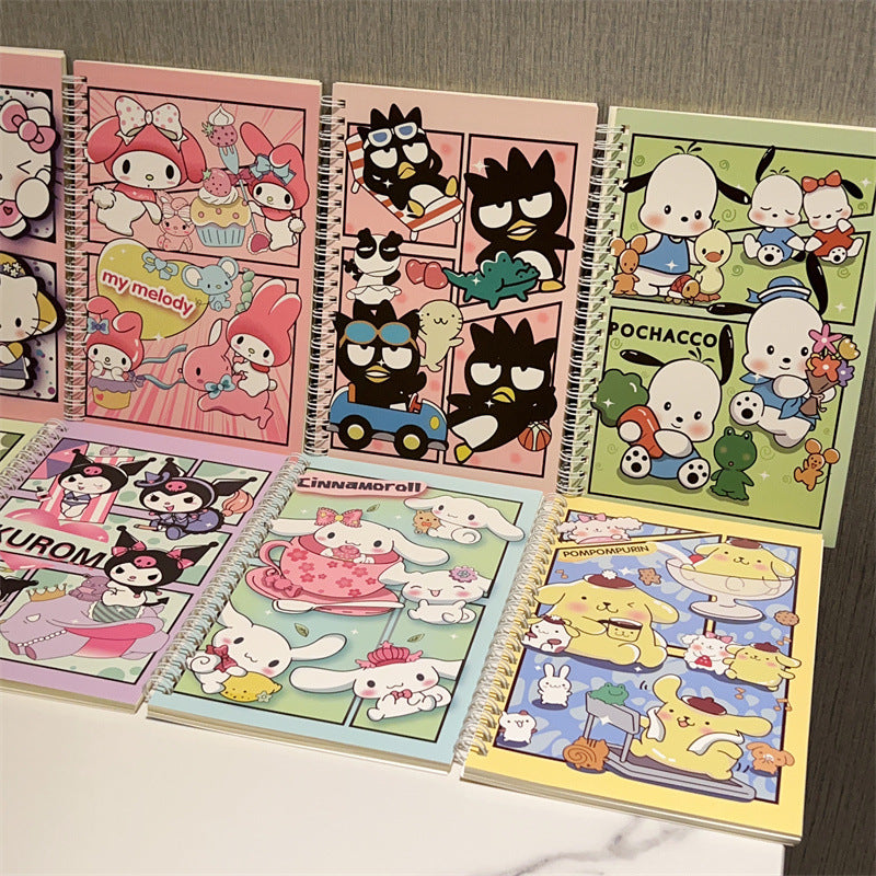 【OS-0007】Cartoon Sanrio Melody A5 Coil Book Girl Heart Notebook ins Candy Color Cute Thickened Notebook