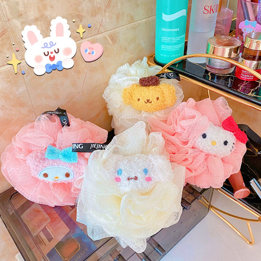 【T-0008】Bathing Bomb Large Bath Ball Bath Flower Cute Cartoon Rubbing Bath Bubble Bath Flower Cinnamon Dog Bath Towel