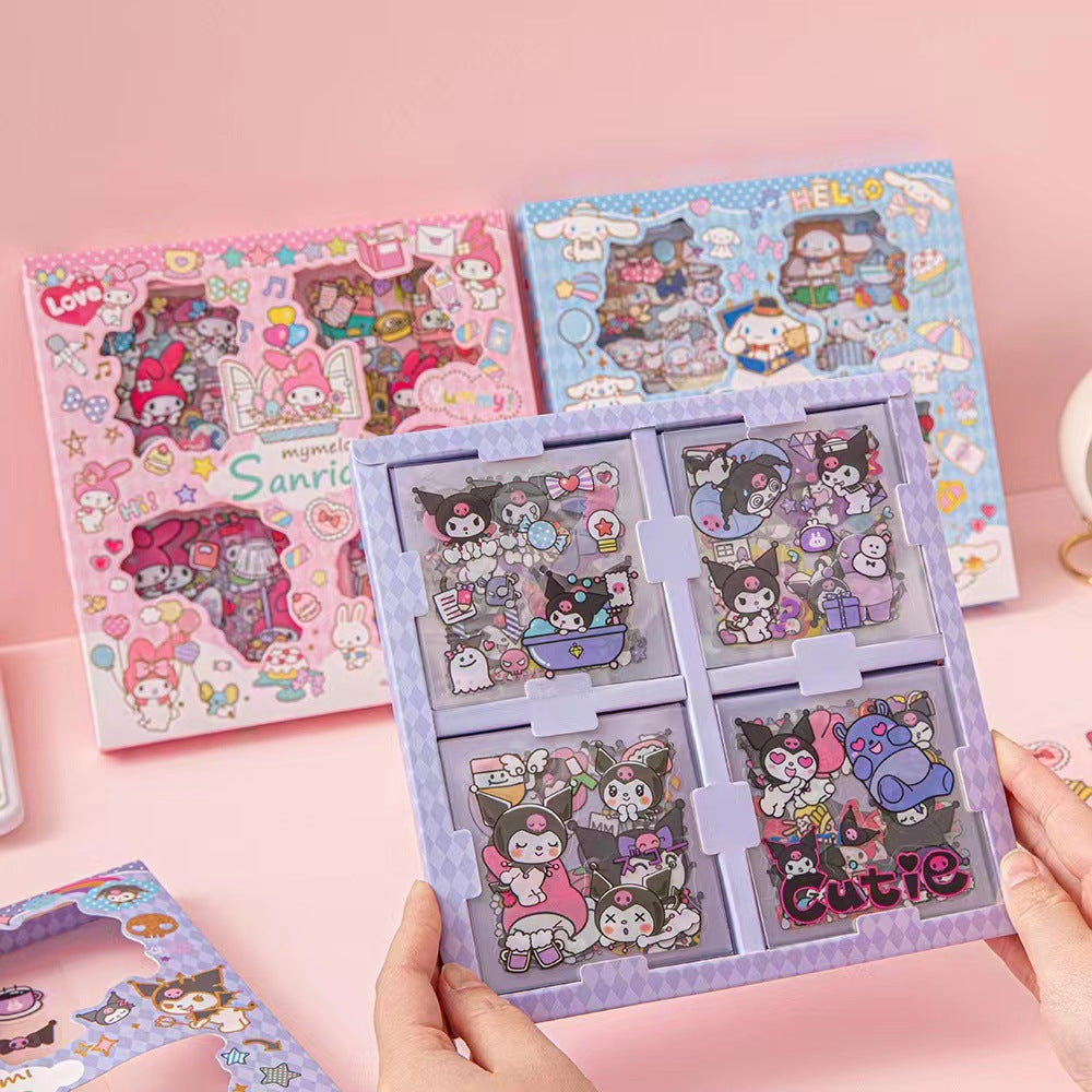 Sanrio cartoon cute gift box sticker 32 into the PET waterproof cut-free sticker gift box