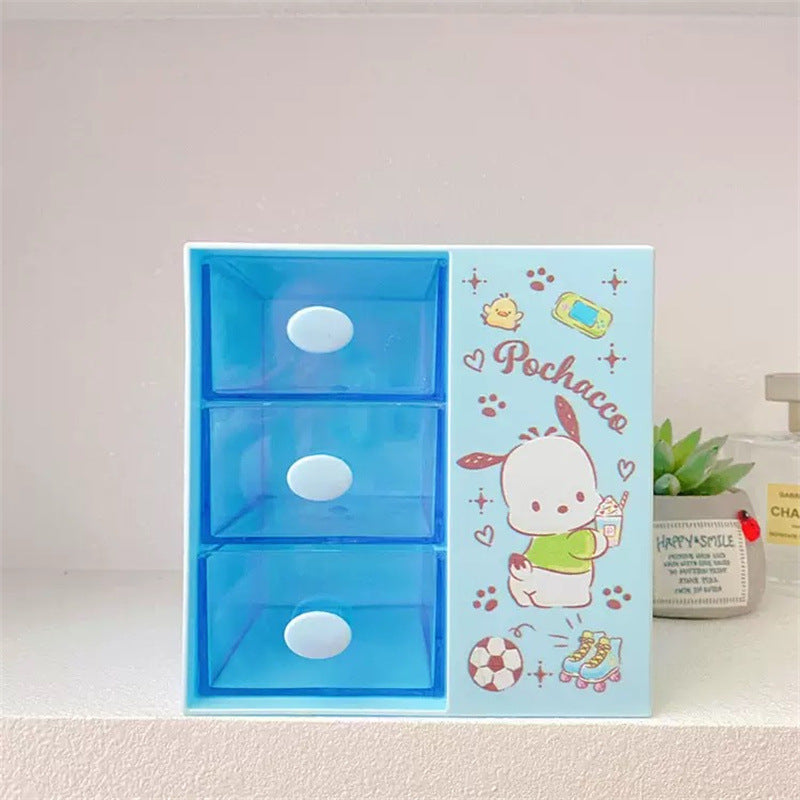 Japanese cute girl heart multi-compartment desktop storage box, student stationery, sundries, pen holder, jewelry storage drawer box