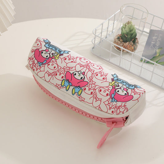 My melody zipper pencil case girl heart high value cartoon cute student stationery storage stationery bag