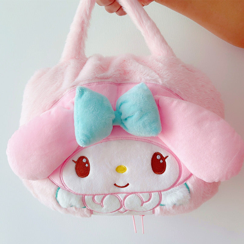 Japanese ins portable cartoon small handbag, pillow blanket, integrated car office blanket, nap air conditioner blanket