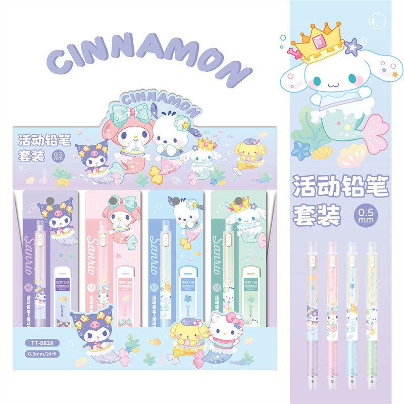 【P-0003】Morning Micro San Liou Activity Pencil Series Set, Girls' Heart Beautiful, Shackle Free Pencil, Student Sketching and Writing