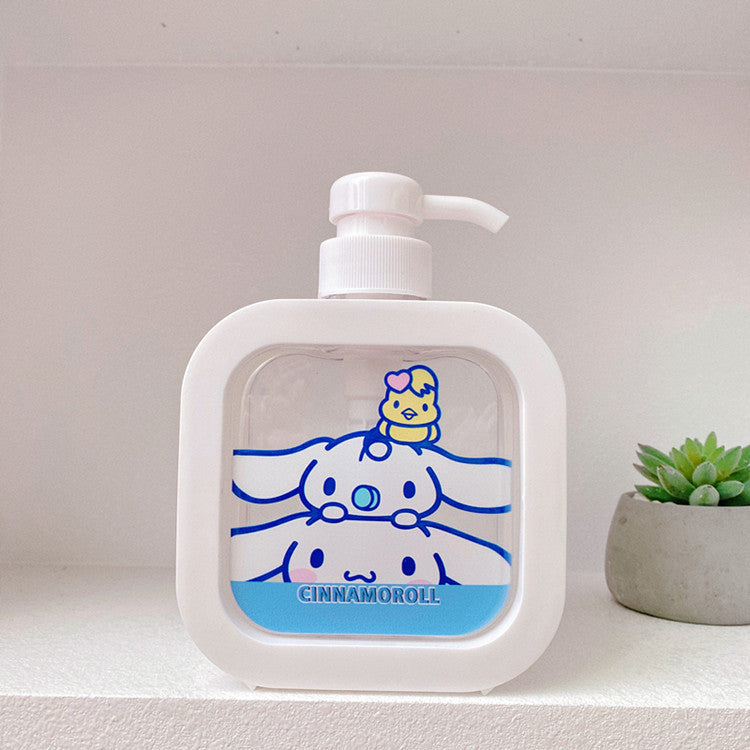 Japanese Girl's Heart Household Lotion Bottle 300ML Press Large-capacity Lotion Liquid Body Wash Bottle