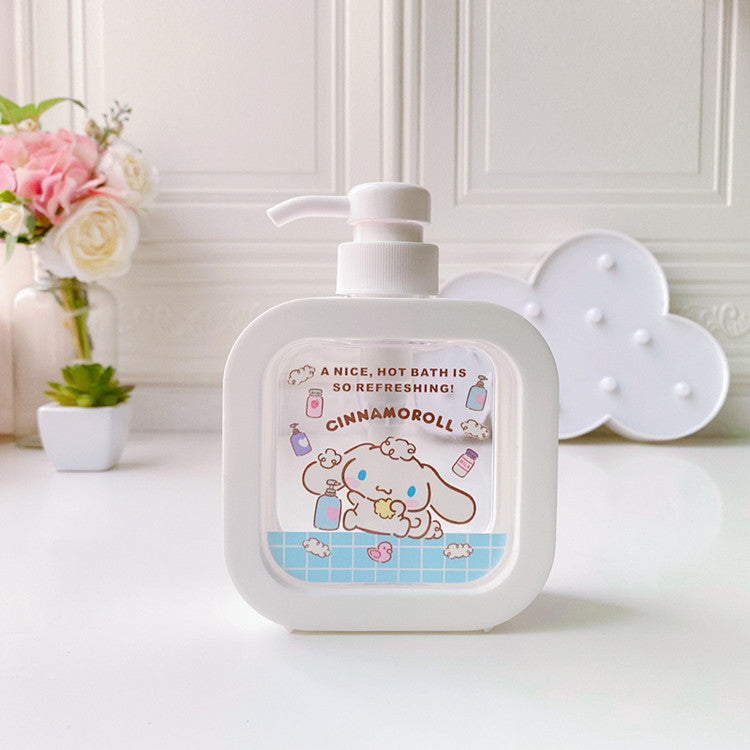 Japanese Girl's Heart Household Lotion Bottle 300ML Press Large-capacity Lotion Liquid Body Wash Bottle