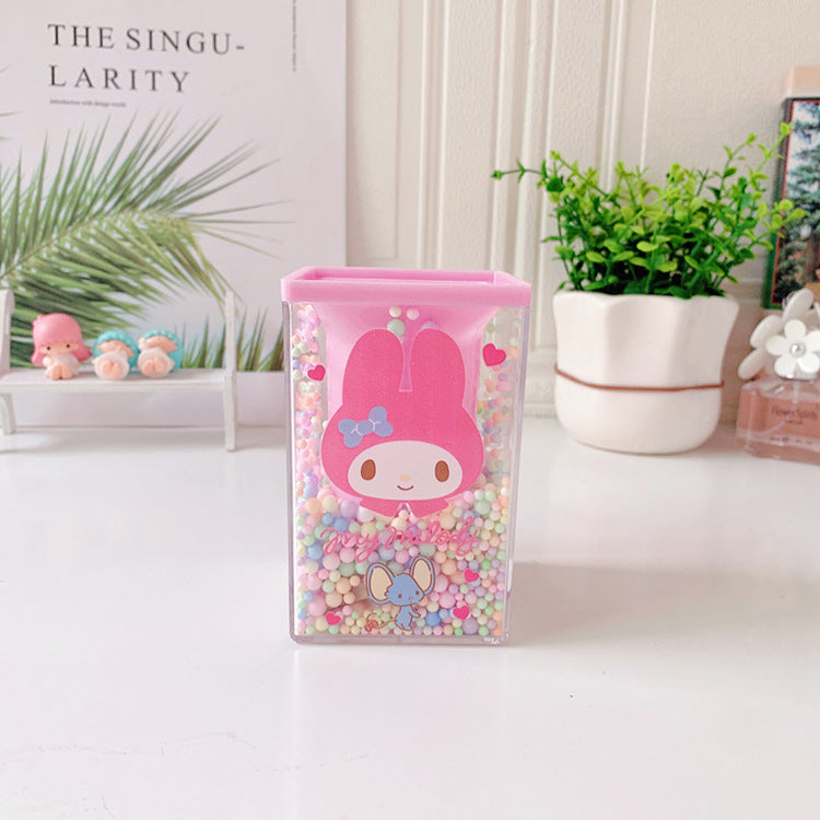 PC dog dream bubble pen holder cartoon student desktop stationery storage box pen box cute Kulomi storage box