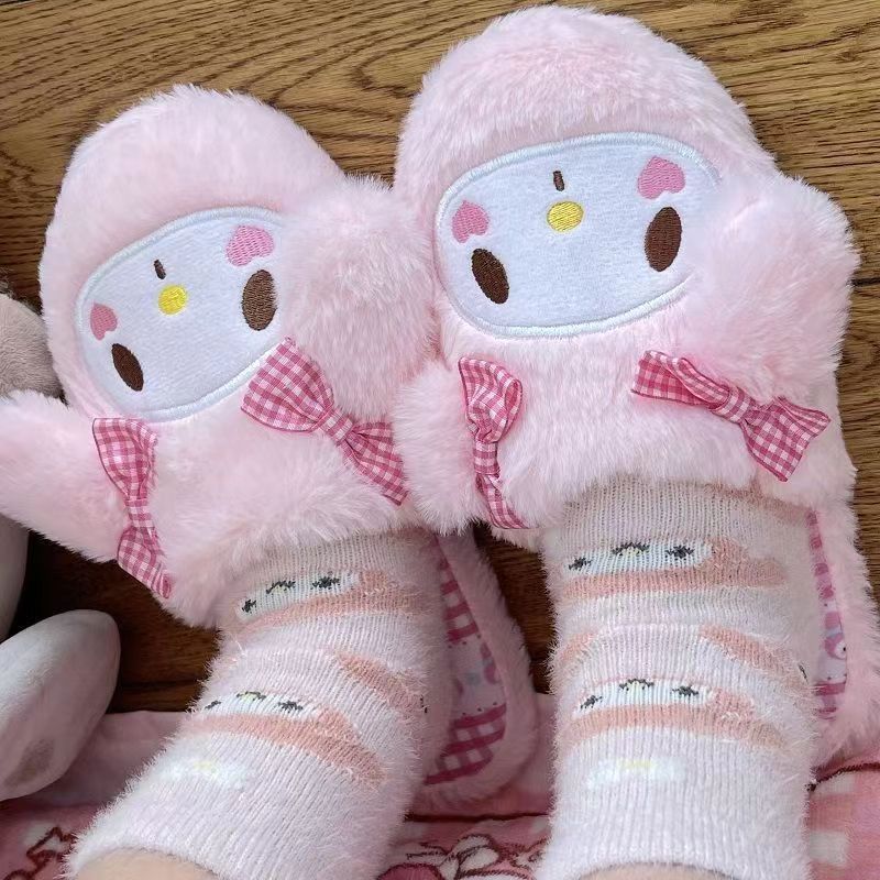 Sanliou Mink Plush Socks Children's Autumn and Winter Plush and Plush Warm Floor Socks Postpartum Anti slip Plush Moonlight Socks