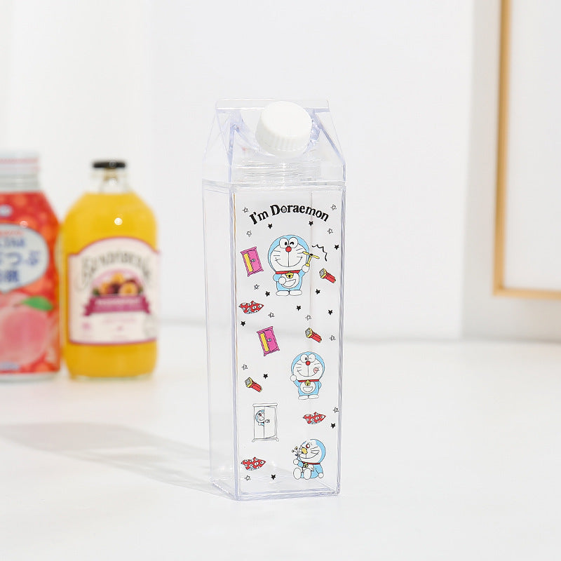 Japanese Kuromi Square Creative Milk Box Beverage Juice Split Bottle Large Capacity Iced Beverage Cup Water Cup