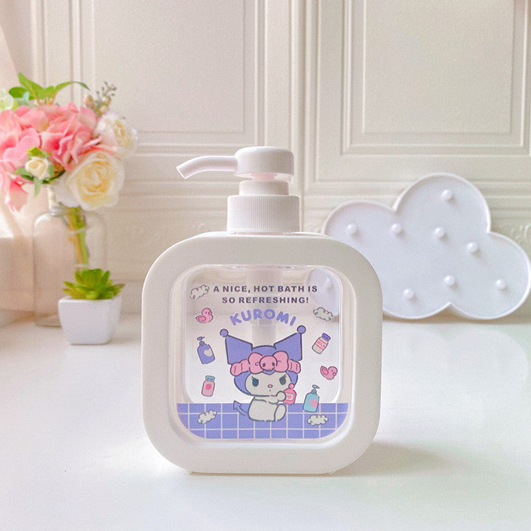 Japanese Girl's Heart Household Lotion Bottle 300ML Press Large-capacity Lotion Liquid Body Wash Bottle