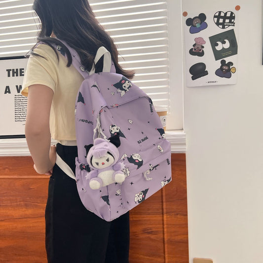 【B-0027】Japanese Kulomi backpack for middle school students, cute soft girl backpack for high school students, large capacity girl backpack for girls