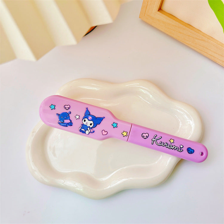 【DU-0053】New ugly fish cute mini girl heart hairdressing comb portable travel portable folding massage comb