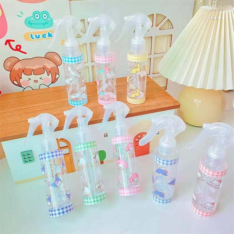 Japanese cute makeup water spray bottle alcohol disinfectant sub bottle hand button flower watering empty bottle fine mist spray bottle