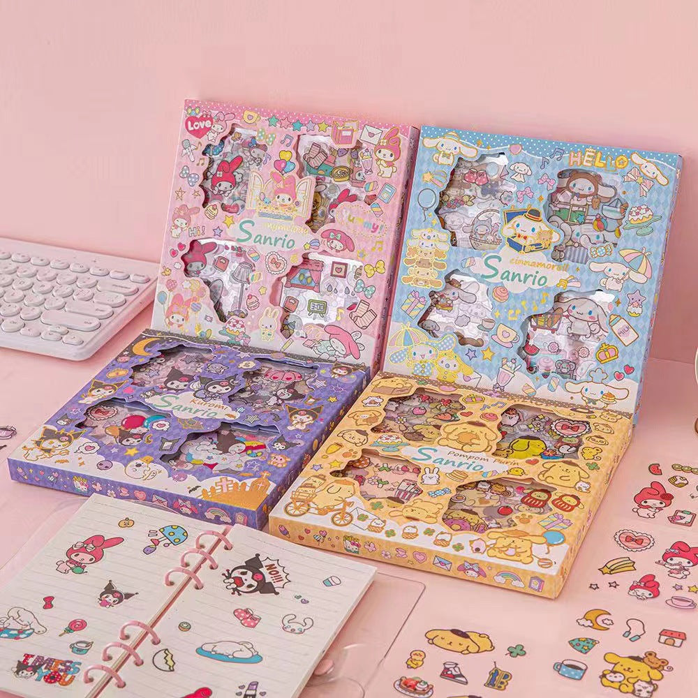 Sanrio cartoon cute gift box sticker 32 into the PET waterproof cut-free sticker gift box