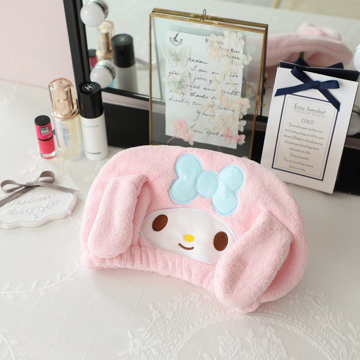 Cartoon cute little devil ugly fish Melody Ditti plush dry hair cap absorbent shower cap shampoo quick dry cap dry hair towel