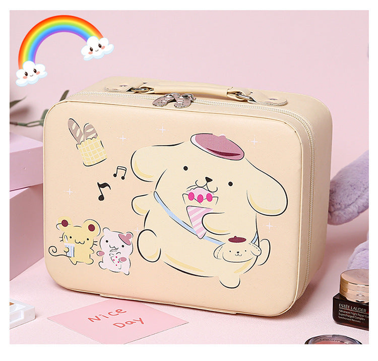 Cute Cartoon Kuromi Makeup Bag Large Capacity Portable Sanrio Makeup Box Colorful Makeup Guka Storage Box Wholesale