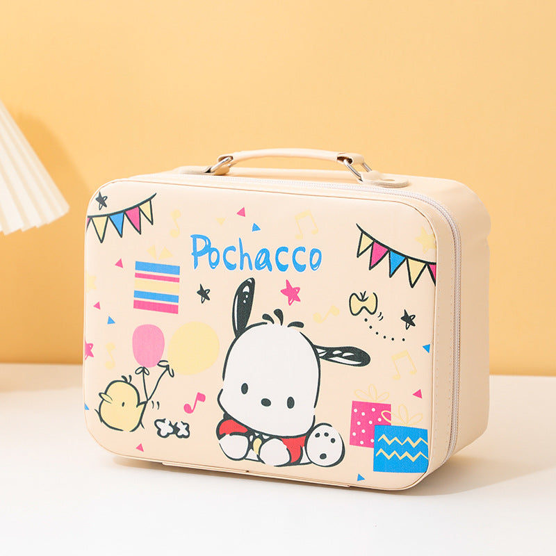 Cute Cartoon Kuromi Makeup Bag Large Capacity Portable Sanrio Makeup Box Colorful Makeup Guka Storage Box Wholesale