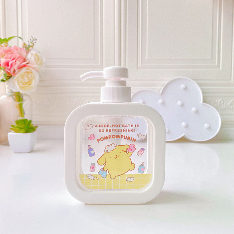 Japanese Girl's Heart Household Lotion Bottle 300ML Press Large-capacity Lotion Liquid Body Wash Bottle