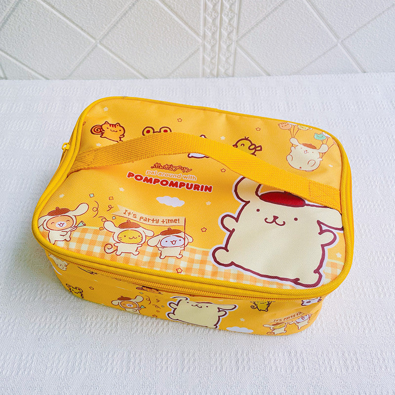 Japanese cute cartoon l student lunch box bag Large size lunch box insulation bag Corner biological large capacity storage bag