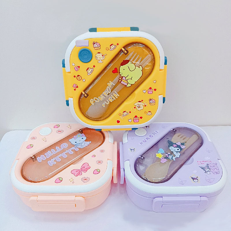 【BT-0005】Sanliou's new plastic lunch box can be microwave oven, three grid Japanese and Korean lunch box, student office worker preservation box, bento box