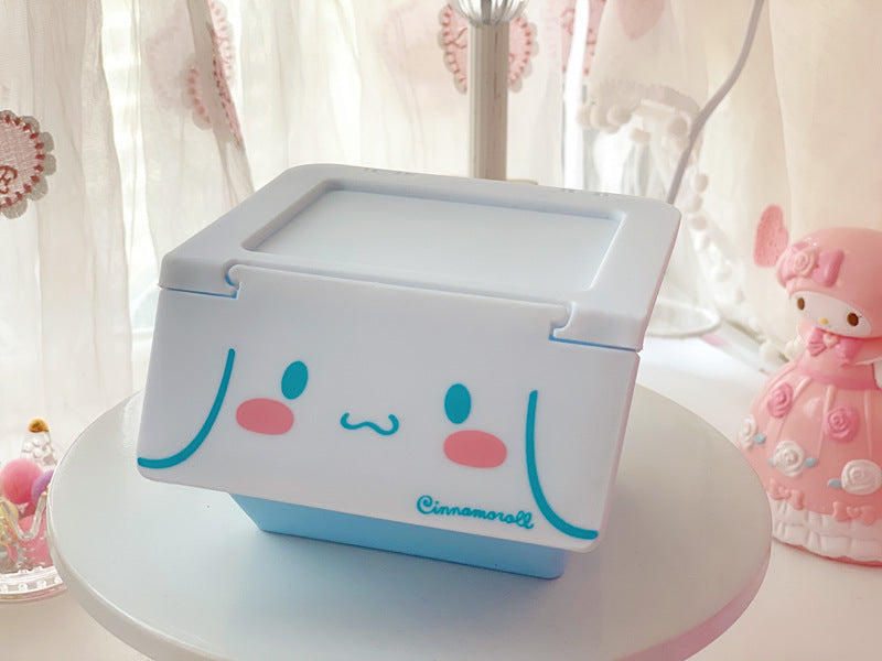 Cartoon desktop flip storage box cute sundries box jewelry box dumpling bio-stackable finishing box storage box