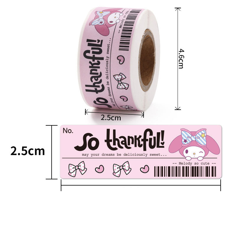 【OS-00010】Little Red Book ins paper wind sealing sticker 120PCS/ roll coated paper adhesive Sanrio sealing sticker