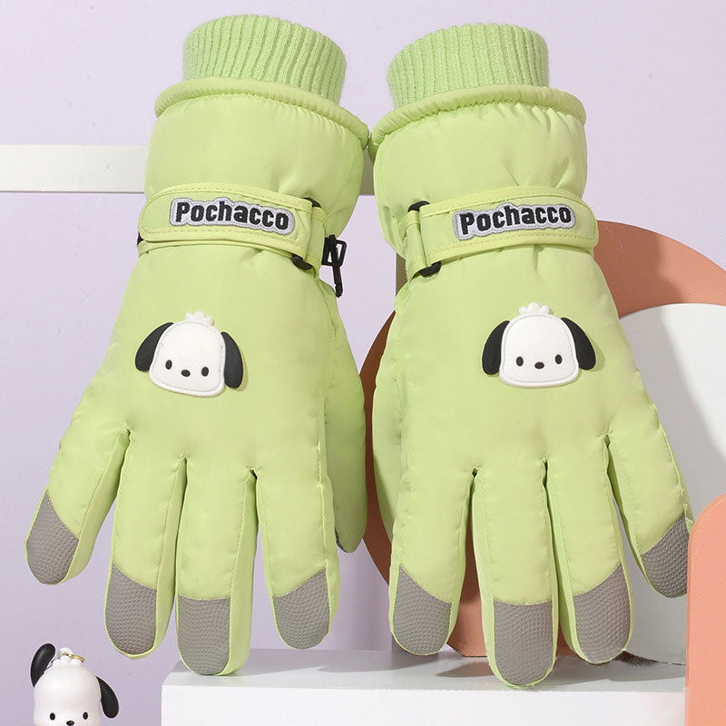 【DU-0033】Sanliou Outdoor Touch Screen Ski Gloves Winter Women's Plush Thickened Cold and Warm Student Cycling Windproof and Anti slip