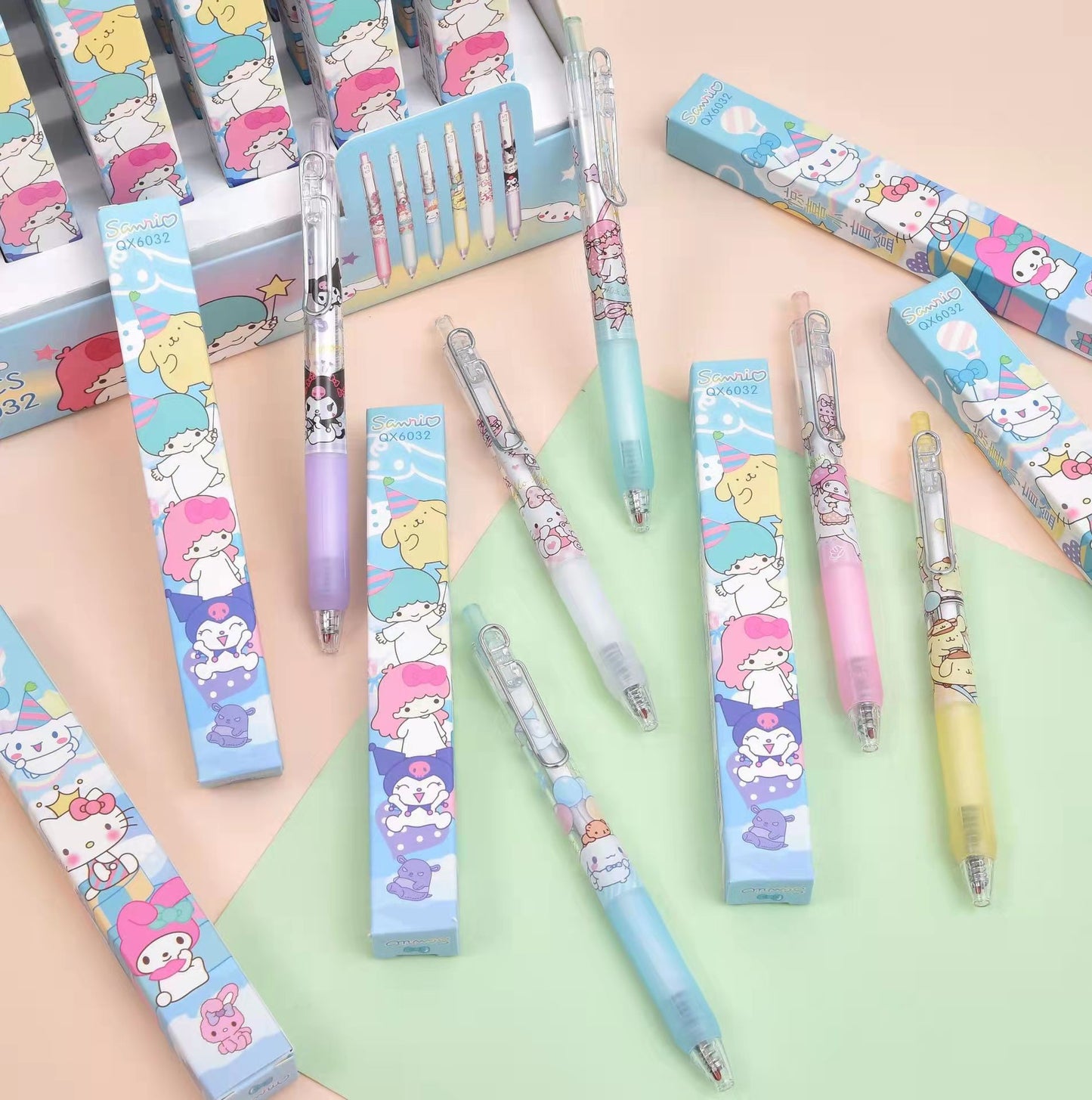 New Cartoon Sanrio Gel Pen Blind Box Cute Student Press Black Signature Pen Limited Water-based Pen