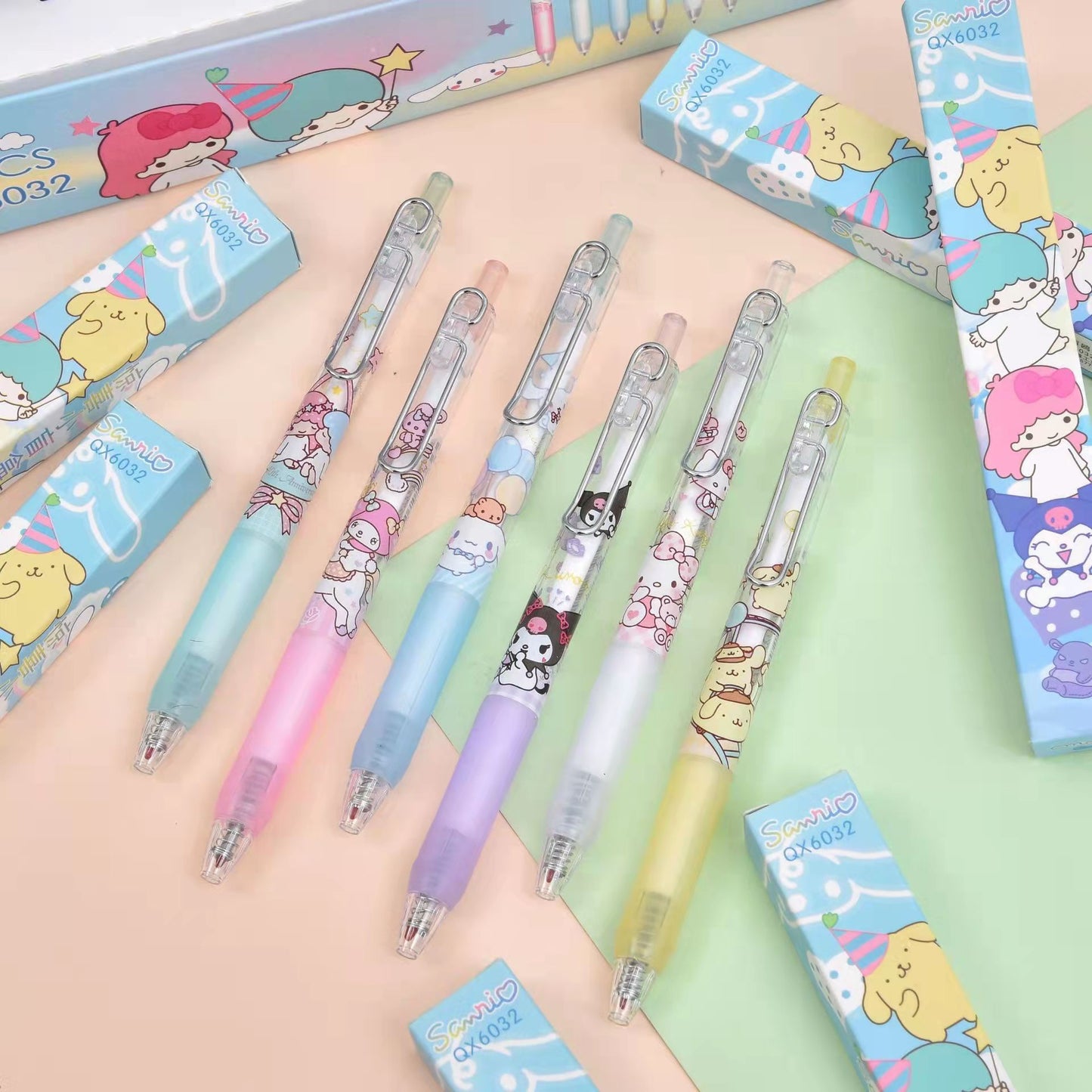 New Cartoon Sanrio Gel Pen Blind Box Cute Student Press Black Signature Pen Limited Water-based Pen