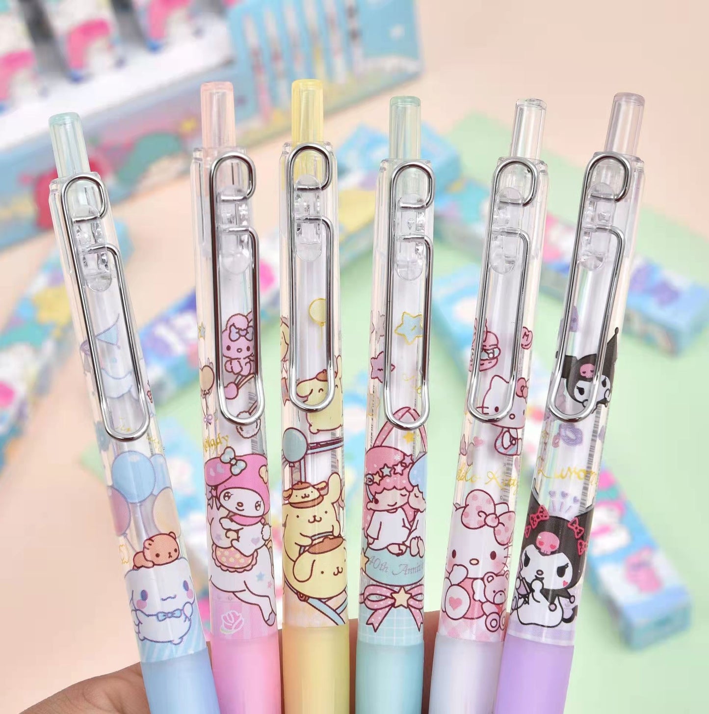 New Cartoon Sanrio Gel Pen Blind Box Cute Student Press Black Signature Pen Limited Water-based Pen