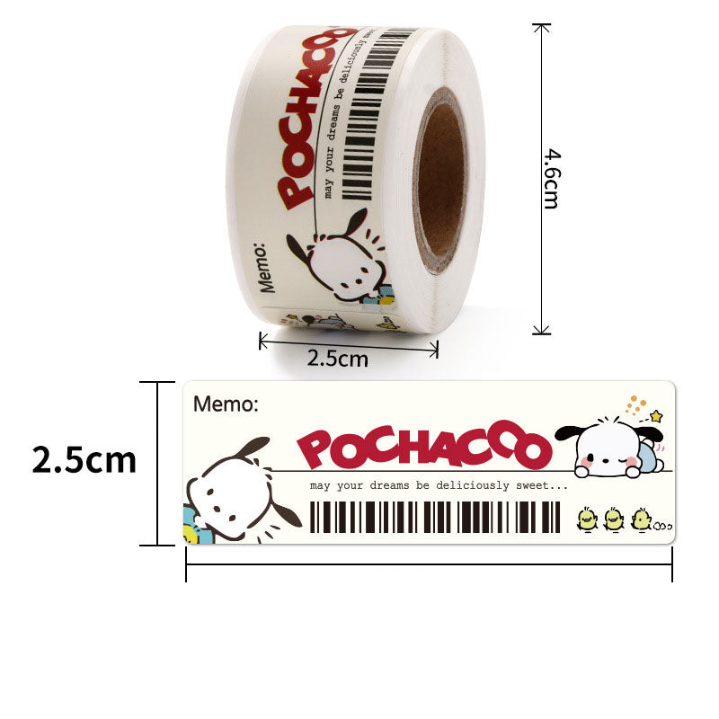 【OS-00010】Little Red Book ins paper wind sealing sticker 120PCS/ roll coated paper adhesive Sanrio sealing sticker